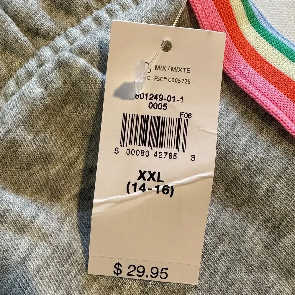 NWT Gap Gray Pull On Sweat Shorts Girls XXL 14/16